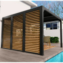 Habrita Pergolas bioclimatiques Gris Aluminium 10.80m²
