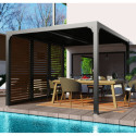 Habrita Pergolas bioclimatiques Gris Aluminium 10.80m²