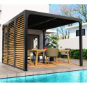 Habrita Pergolas bioclimatiques Gris Aluminium 10.80m²