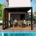 Habrita Pergolas bioclimatiques Gris Aluminium 10.80m²
