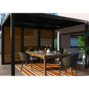Habrita Pergolas bioclimatiques Gris Aluminium 10.80m²