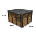 Habrita Pergolas bioclimatiques Gris Aluminium 10.80m²
