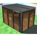 Habrita Pergolas bioclimatiques Gris Aluminium 10.80m²