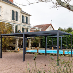 Habrita Pergolas bioclimatiques Gris Aluminium 21.5m²