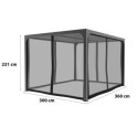 Habrita Moustiquaire pour pergolas Gris PVC