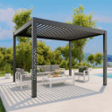 Habrita Pergolas bioclimatiques Gris Aluminium 11.9m²