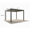 Habrita Pergolas bioclimatiques Gris Aluminium 11.9m²