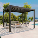 Habrita Pergolas bioclimatiques Gris Aluminium 11.9m²