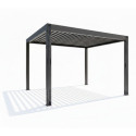 Habrita Pergolas bioclimatiques Gris Aluminium 11.9m²