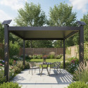 Habrita Pergolas bioclimatiques Gris Aluminium 11.9m²