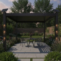Habrita Pergolas bioclimatiques Gris Aluminium 11.9m²