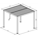 X-Metal Pergolas bioclimatiques Gris Aluminium 9m²
