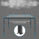 X-Metal Pergolas bioclimatiques Gris Aluminium 12m²
