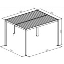 X-Metal Pergolas bioclimatiques Gris Aluminium 12m²