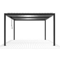 X-Metal Pergolas bioclimatiques Gris Aluminium 16m²