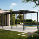 X-Metal Pergolas bioclimatiques Gris Aluminium 17.40m²