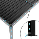 X-Metal Pergolas bioclimatiques Gris Aluminium 17.40m²