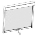 X-Metal Stores pour pergolas Gris Aluminium