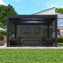 X-Metal Stores pour pergolas Gris Aluminium