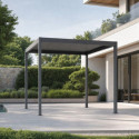 X-Metal Pergolas bioclimatiques Gris Aluminium 16m²