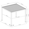 X-Metal Pergolas bioclimatiques Gris Aluminium 16m²