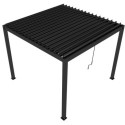 X-Metal Pergolas bioclimatiques Gris Acier galvanisé 9m²