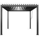 X-Metal Pergolas bioclimatiques Gris Acier galvanisé 9m²