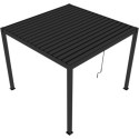 X-Metal Pergolas bioclimatiques Gris Acier galvanisé 9m²