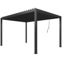 X-Metal Pergolas bioclimatiques Gris Acier galvanisé 12m²