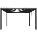X-Metal Pergolas bioclimatiques Gris Acier galvanisé 16m²