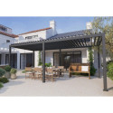X-Metal Pergolas bioclimatiques Gris Acier galvanisé 17.40m²