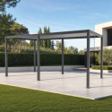 X-Metal Pergolas bioclimatiques Gris Acier galvanisé 17.40m²