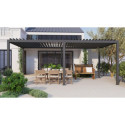 X-Metal Pergolas bioclimatiques Gris Acier galvanisé 17.40m²