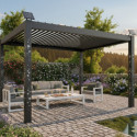 Habrita Pergolas bioclimatiques Gris Aluminium 11.9m²