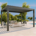 Habrita Pergolas bioclimatiques Gris Aluminium 11.9m²