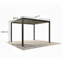 Habrita Pergolas bioclimatiques Gris Aluminium 11.9m²
