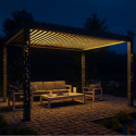 Habrita Pergolas bioclimatiques Gris Aluminium 11.9m²