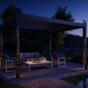 Habrita Pergolas bioclimatiques Gris Aluminium 11.9m²