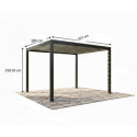 Habrita Pergolas bioclimatiques Gris Aluminium 11.9m²