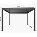 Habrita Pergolas bioclimatiques Gris Aluminium 11.9m²