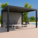 Habrita Pergolas bioclimatiques Gris Aluminium 11.9m²