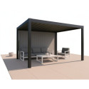 Habrita Pergolas bioclimatiques Gris Aluminium 11.9m²