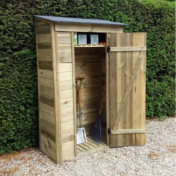 Habrita Armoire de jardin Marron Bois massif 0.6m²