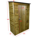 Habrita Armoire de jardin Marron Bois massif 0.6m²
