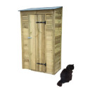 Habrita Armoire de jardin Marron Bois massif 0.6m²