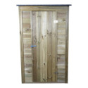 Habrita Armoire de jardin Marron Bois massif 0.6m²