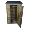 Habrita Armoire de jardin Marron Bois massif 0.6m²