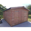 Habrita Garage bois Marron Bois massif 18.90m²