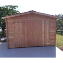 Habrita Garage bois Marron Bois massif 18.90m²