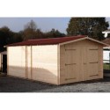 Habrita Garage bois Marron Bois massif 18.90m²